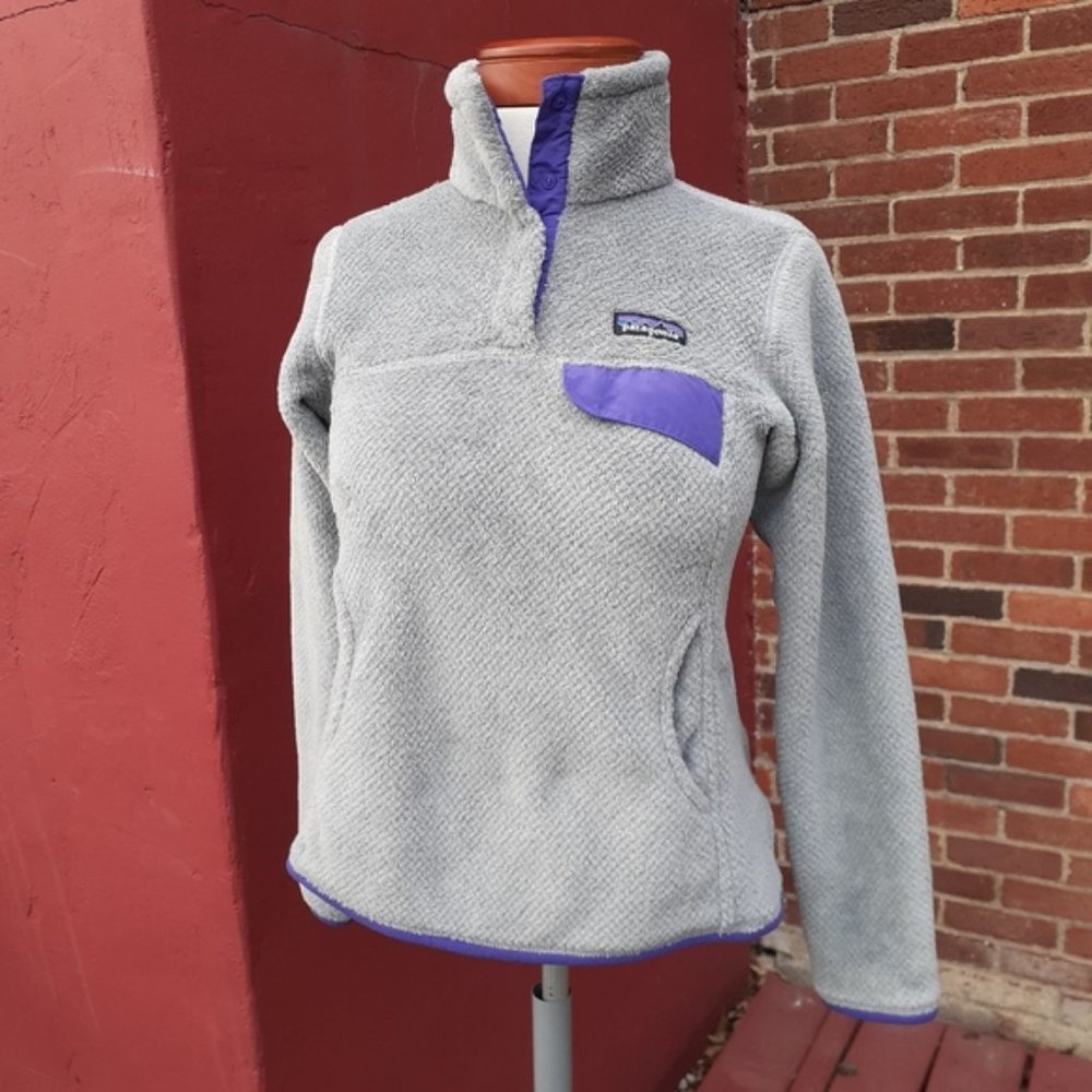 Patagonia Re tool Snap T Pullover Sweatshirt Sweater Jacket XS Gray
